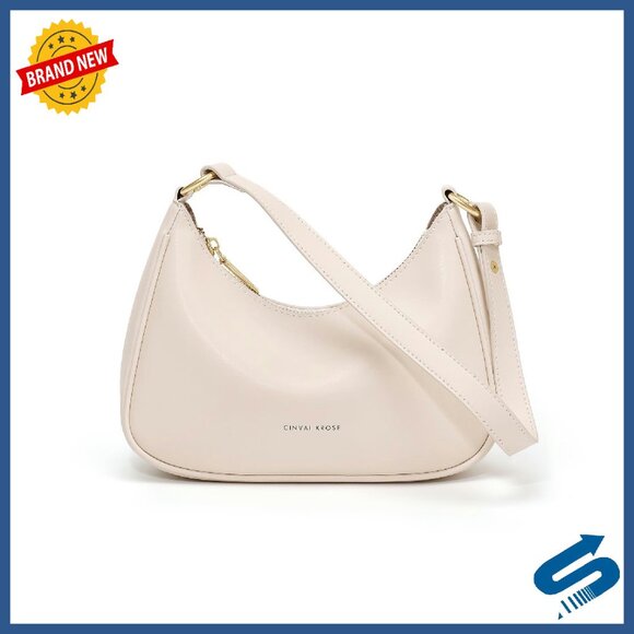 Leather Hobo Bag Dual Strap Shoulder Crossbody Purse Women